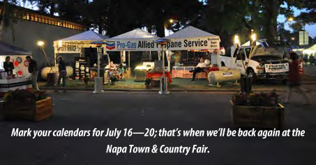 Mark your calendars for July 16—20; that’s when we’ll be back again at the Napa Town & Country Fair.